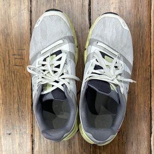 On Running Women's White Gray and Light Green Sneakers